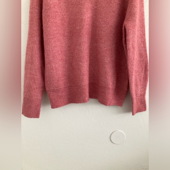 Pink Wool Blend Knit Sweater V Neck Oversized Boxy by Primark Cares Size Large - Picture 6 of 12